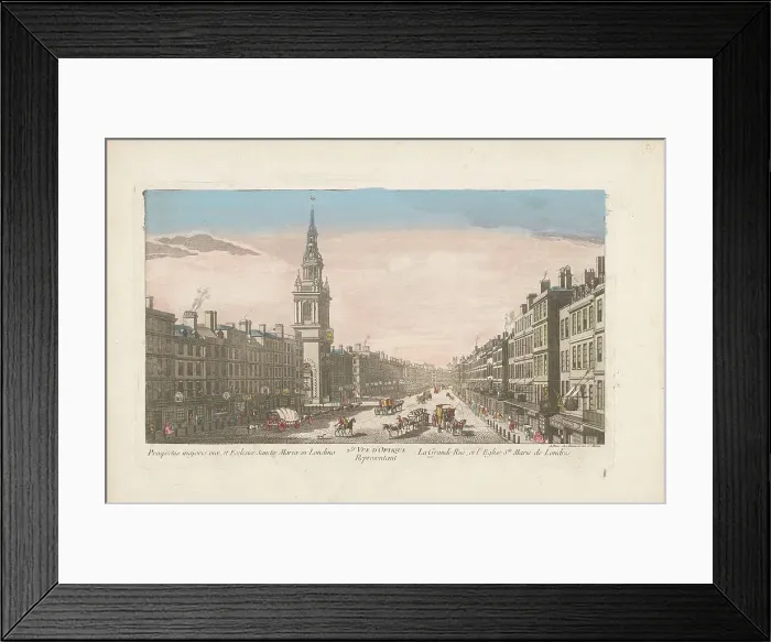 Framed Print : View of the Church Saint Mary-le-Bow on Cheapside in London, 1745-1775. Creator: Anon Framed Print : View of the Church Saint Mary-le-Bow on Cheapside in London, 1745-1775. Creator: Anon
