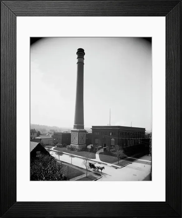 Framed Print : Power house, National Cash Register [Company], Dayton, Ohio, (1902?). Creator: William H. Jackson