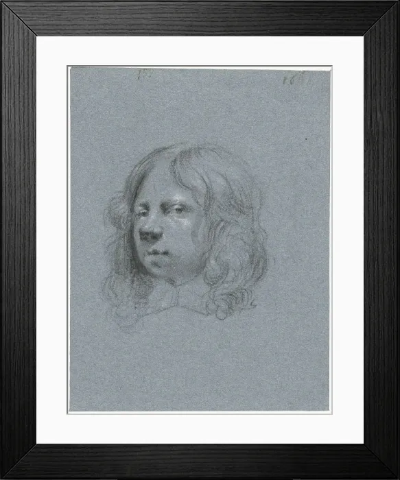 Framed Print : Self -portrait of Moses ter Borch, to the left, 1661. Creator: Moses ter Borch Framed Print : Self -portrait of Moses ter Borch, to the left, 1661. Creator: Moses ter Borch