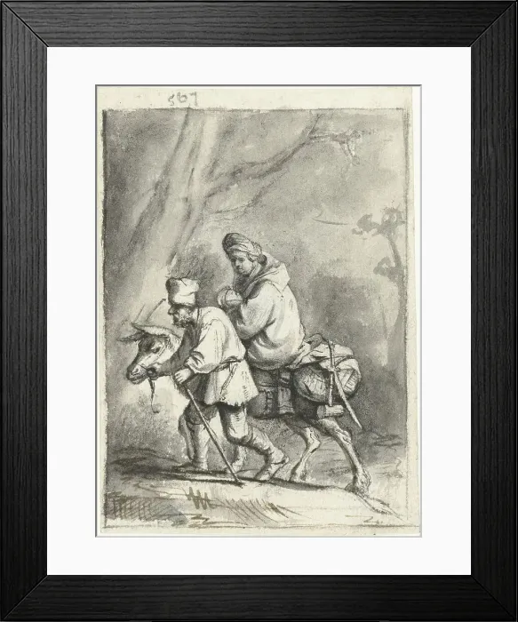 Framed Print : The flight to Egypt, c.1659-1660. Creator: Moses ter Borch Framed Print : The flight to Egypt, c.1659-1660. Creator: Moses ter Borch