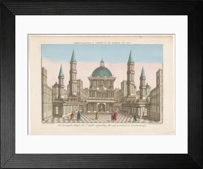 Framed Print : View of the Mosque Hagia Sophia in Constantinople, 1745-1775. Creator: Anon Framed Print : View of the Mosque Hagia Sophia in Constantinople, 1745-1775. Creator: Anon