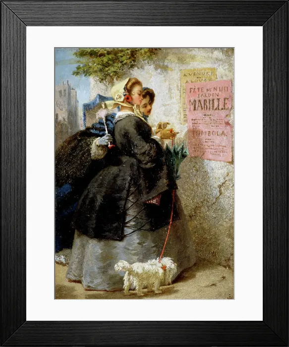 Framed Print : The Poster, mid-19th century. Creator: Johan Fredrik Hockert Framed Print : The Poster, mid-19th century. Creator: Johan Fredrik Hockert