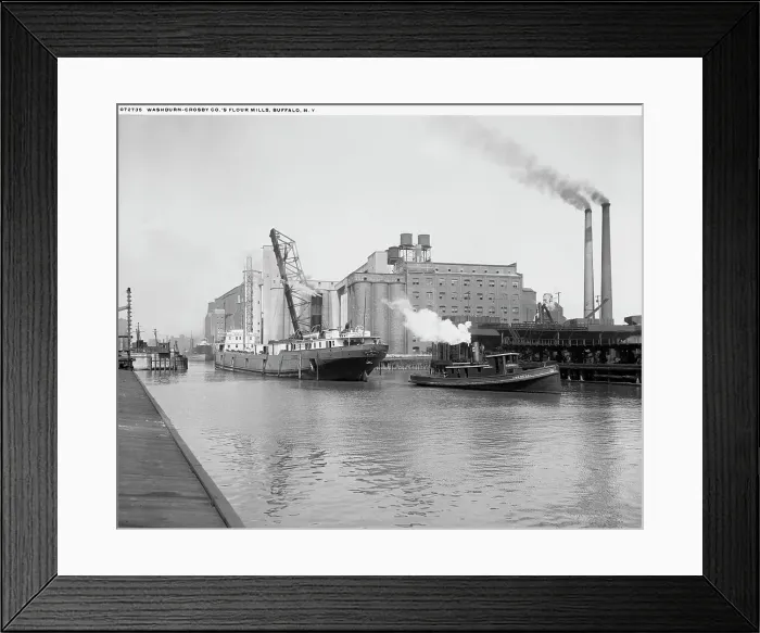 Framed Print : Washburn-Crosby Co.'s flour mills, Buffalo, N.Y. c.between 1910 and 1920. Creator: William H. Jackson Framed Print : Washburn-Crosby Co.'s flour mills, Buffalo, N.Y. c.between 1910 and 1920. Creator: William H. Jackson