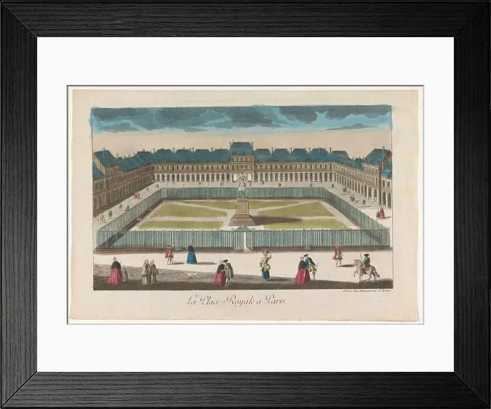 Framed Print : View of the Place Royale in Paris, 1745-1775. Creator: Anon Framed Print : View of the Place Royale in Paris, 1745-1775. Creator: Anon
