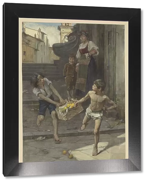Street scene in an Italian city, 1865-1892. Creator: Nicolaes van der Waay