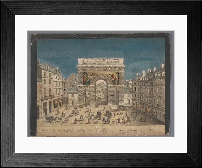 Framed Print : View of Porte Saint-Martin in Paris, 1745-1775. Creator: Anon Framed Print : View of Porte Saint-Martin in Paris, 1745-1775. Creator: Anon