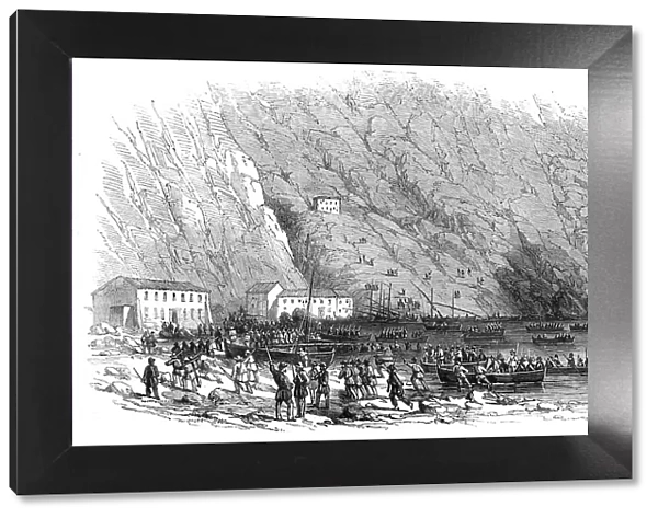 Landing of a portion of the national army at the Marina di Palmi, Calabria... 1860. Creator: Unknown