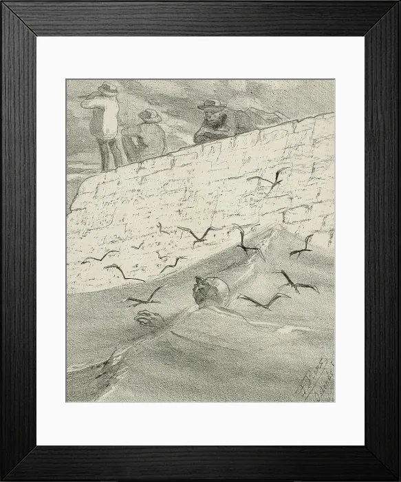 Framed Print : Déballages, 1857. Creator: Félicien Rops Framed Print : Déballages, 1857. Creator: Félicien Rops