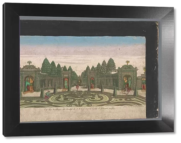 View of the Garden of a Palace of the Count of Althan in Vienna, 1745-1775. Creator: Anon