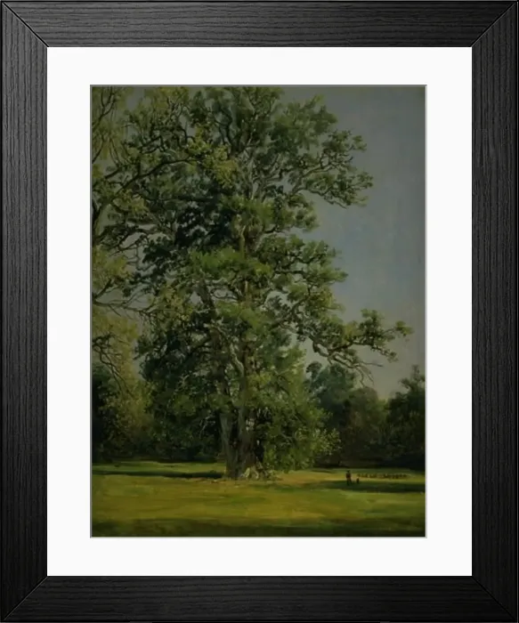 Framed Print : An Oak. View of the Garden at Wörlitz near Dessau, 1838. Creator: Johan Christian Dahl Framed Print : An Oak. View of the Garden at Wörlitz near Dessau, 1838. Creator: Johan Christian Dahl