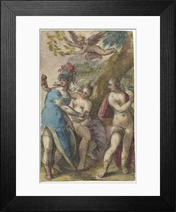 Framed Print : The judgment of Paris, c.1593-c.1662. Creator: Paulus van Wtewael Framed Print : The judgment of Paris, c.1593-c.1662. Creator: Paulus van Wtewael
