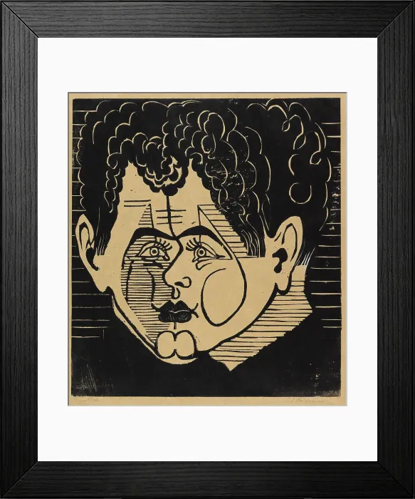 Framed Print : Portrait of René Crevel (1900-1935), 1933. Creator: Kirchner, Ernst Ludwig (1880-1938) Framed Print : Portrait of René Crevel (1900-1935), 1933. Creator: Kirchner, Ernst Ludwig (1880-1938)