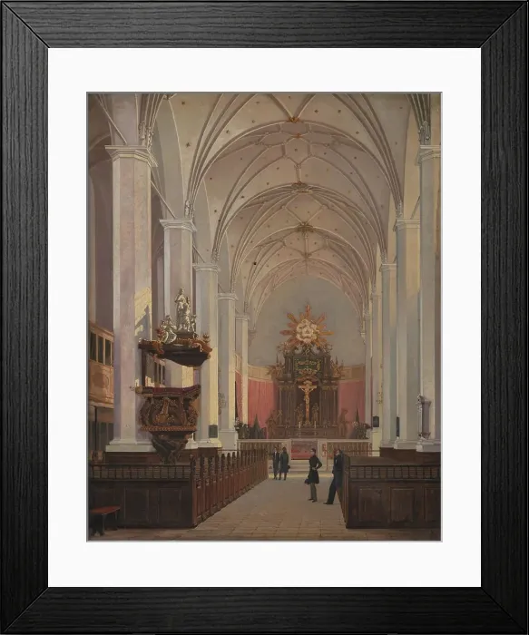 Framed Print : The interior of Trinity Church, 1838. Creator: Christian Olavius Zeuthen Framed Print : The interior of Trinity Church, 1838. Creator: Christian Olavius Zeuthen