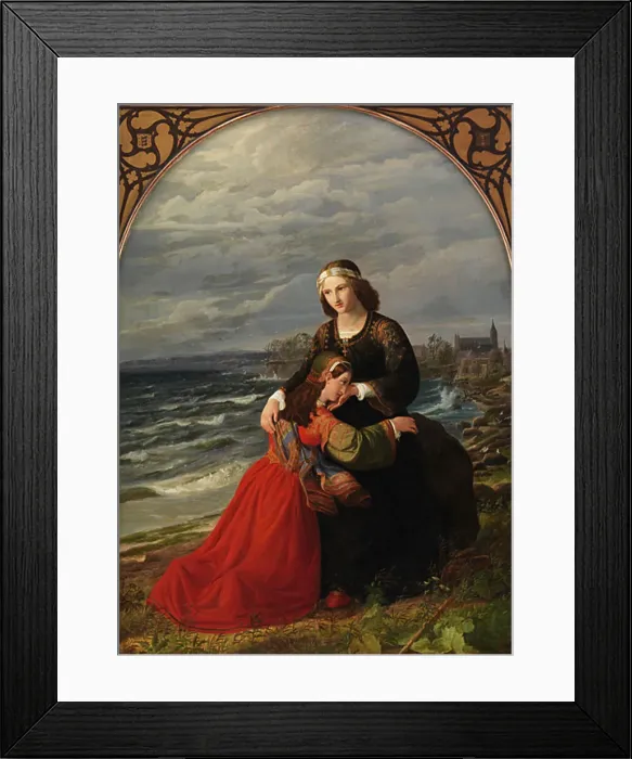 Framed Print : The Abandoned Daughters of the Lord High Constable, Stig Andersen Hvide, 1839. Creator: Dankvart Dreyer Framed Print : The Abandoned Daughters of the Lord High Constable, Stig Andersen Hvide, 1839. Creator: Dankvart Dreyer