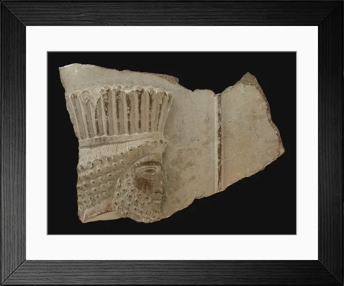 Framed Print : Head of a Royal Guard from Persepolis, 500-450 B.C.. Creator: Unknown Framed Print : Head of a Royal Guard from Persepolis, 500-450 B.C.. Creator: Unknown
