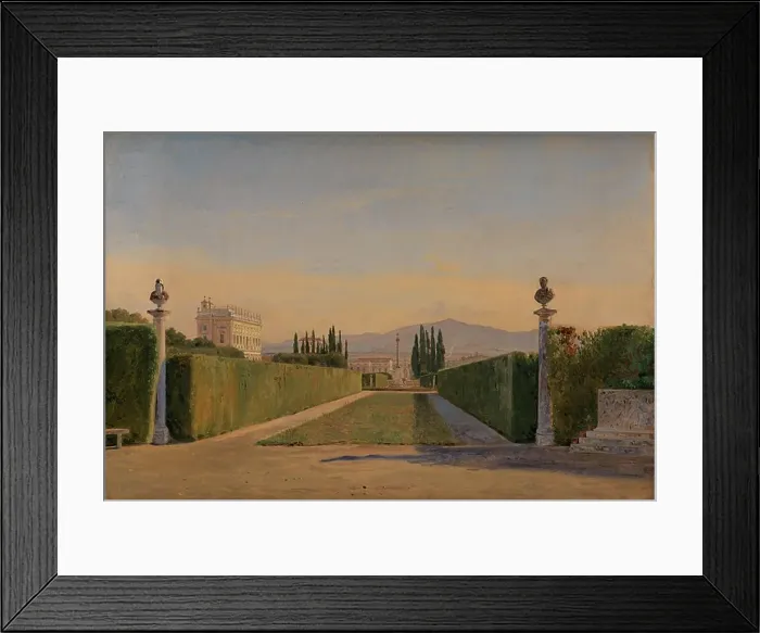 Framed Print : In the Gardens of the Villa Albani, Rome, 1841. Creator: Constantin Hansen Framed Print : In the Gardens of the Villa Albani, Rome, 1841. Creator: Constantin Hansen