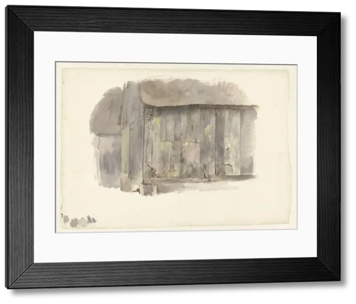 Framed Print : Study of a wooden shed, 1825-1873. Creator: Pierre Louis Dubourcq Framed Print : Study of a wooden shed, 1825-1873. Creator: Pierre Louis Dubourcq