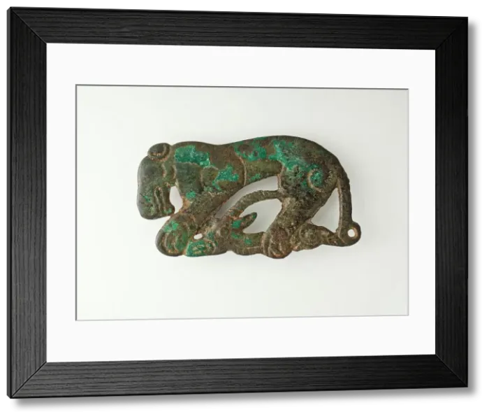 Framed Print : Plaque (Feline) (image 2 of 3), 5th-4th century B.C.. Creator: Unknown Framed Print : Plaque (Feline) (image 2 of 3), 5th-4th century B.C.. Creator: Unknown