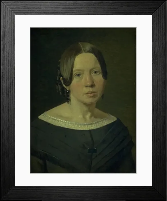 Framed Print : Portrait of the Artist´s Sister-in-Law Johanne Elisabeth Kobke, née Sundbye, 1842. Creator: Christen Kobke Framed Print : Portrait of the Artist´s Sister-in-Law Johanne Elisabeth Kobke, née Sundbye, 1842. Creator: Christen Kobke