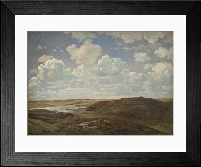 Framed Print : A Landscape, Torring, Jutland, 1843. Creator: Dankvart Dreyer Framed Print : A Landscape, Torring, Jutland, 1843. Creator: Dankvart Dreyer