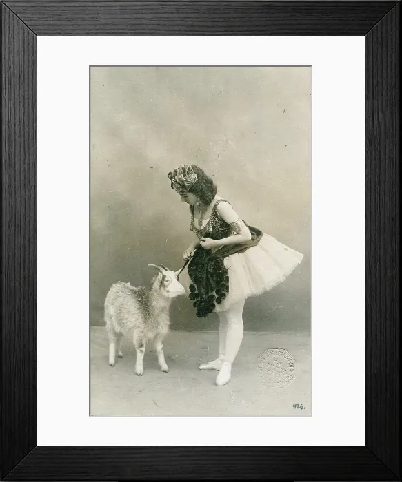 Framed Print : Matilda Kschessinska in the title role of the ballet La Esmeralda, 1899-1900. Creator: Fischer, Karl August (1859-after 1923) Framed Print : Matilda Kschessinska in the title role of the ballet La Esmeralda, 1899-1900. Creator: Fischer, Karl August (1859-after 1923)