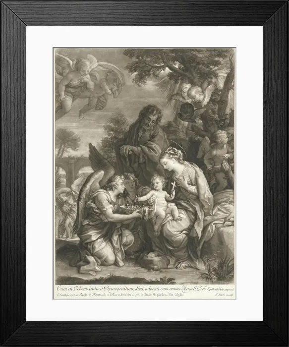 Framed Print : Holy Family, 1707. Creator: John Smith Framed Print : Holy Family, 1707. Creator: John Smith