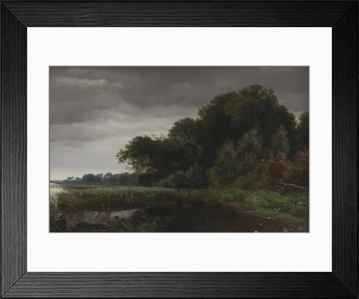 Framed Print : Brigthening Weather after a Shower at Gurre Lake, 1844. Creator: Peter Christian Thamsen Skovgaard Framed Print : Brigthening Weather after a Shower at Gurre Lake, 1844. Creator: Peter Christian Thamsen Skovgaard