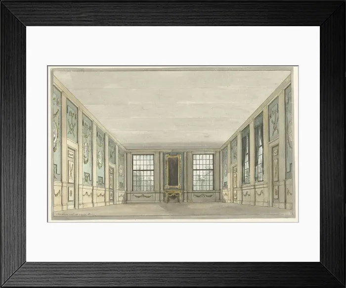 Framed Print : Design for a theater decor of an interior, 1779. Creator: Pieter Barbiers Framed Print : Design for a theater decor of an interior, 1779. Creator: Pieter Barbiers