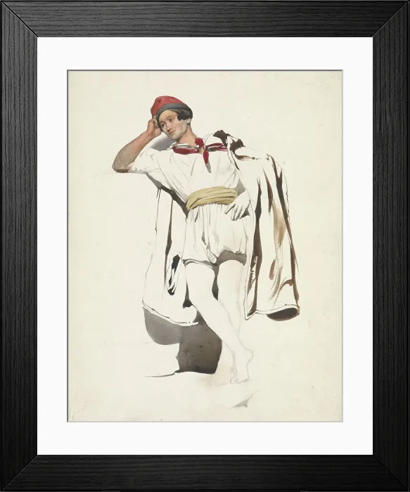 Framed Print : Standing young man, 1825-1873. Creator: Pierre Louis Dubourcq Framed Print : Standing young man, 1825-1873. Creator: Pierre Louis Dubourcq