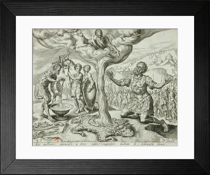 Framed Print : The Dew Upon the Fleece of Wool, 1561. Creator: Unknown Framed Print : The Dew Upon the Fleece of Wool, 1561. Creator: Unknown