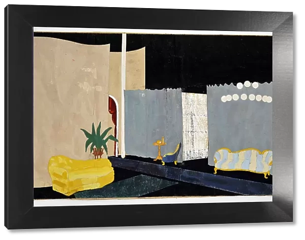 Stage design for the theatre play The Lady of the Camellias by Alexandre Dumas, 1934. Creator: Leistikow, Ivan (Johannes) (active 1930s)