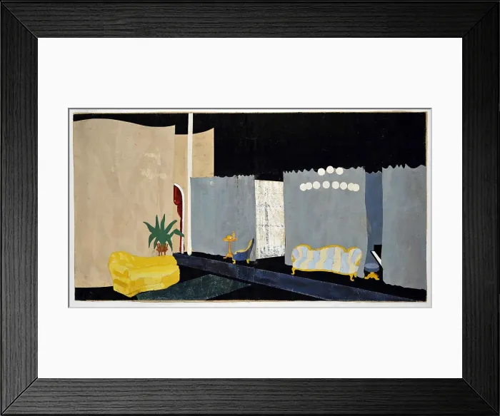 Framed Print : Stage design for the theatre play The Lady of the Camellias by Alexandre Dumas, 1934. Creator: Leistikow, Ivan (Johannes) (active 1930s) Framed Print : Stage design for the theatre play The Lady of the Camellias by Alexandre Dumas, 1934. Creator: Leistikow, Ivan (Johannes) (active 1930s)