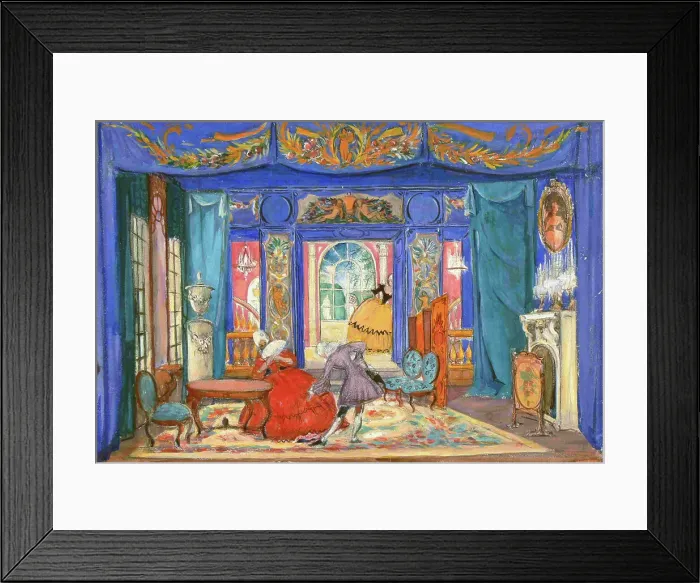 Framed Print : Stage design for the opera Il matrimonio segreto (The Secret Marriage) by Domenico Cimarosa, 1925. Creator: Kravchenko, Alexei Ilyich (1889-1940) Framed Print : Stage design for the opera Il matrimonio segreto (The Secret Marriage) by Domenico Cimarosa, 1925. Creator: Kravchenko, Alexei Ilyich (1889-1940)
