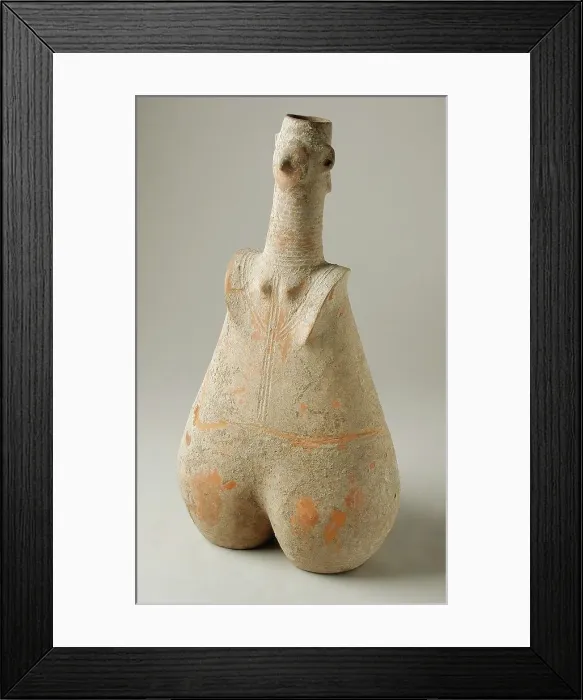 Framed Print : Jar in the Form of a Female Statuette, between c.1350 and c.800 B.C.. Creator: Unknown Framed Print : Jar in the Form of a Female Statuette, between c.1350 and c.800 B.C.. Creator: Unknown