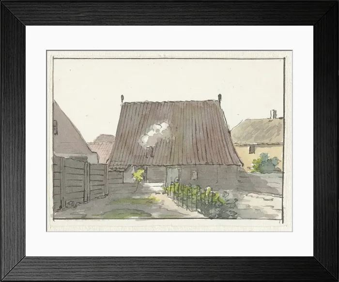 Framed Print : House with backyard, 1782-1837. Creator: Pieter Bartholomeusz. Barbiers Framed Print : House with backyard, 1782-1837. Creator: Pieter Bartholomeusz. Barbiers