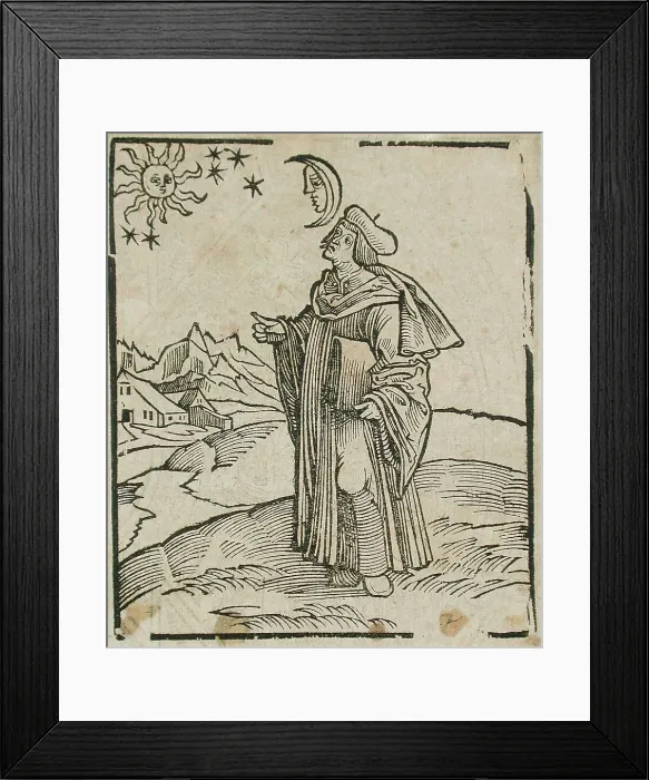 Framed Print : An Astronomer (or Aristotle, or Euclidarius), Printed 1540. Creator: Unknown Framed Print : An Astronomer (or Aristotle, or Euclidarius), Printed 1540. Creator: Unknown