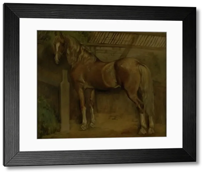 Framed Print : Sixteen-year-old stallion of the Knabstrup breed, 1847. Creator: Johan Thomas Lundbye Framed Print : Sixteen-year-old stallion of the Knabstrup breed, 1847. Creator: Johan Thomas Lundbye