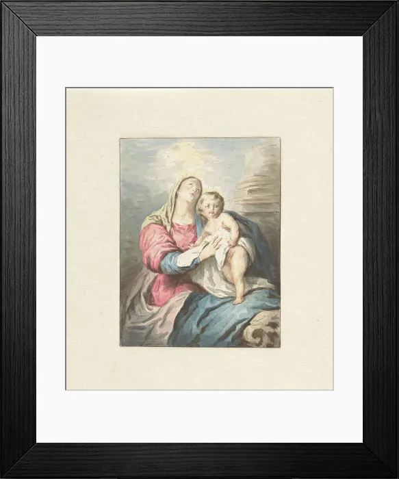 Framed Print : Madonna with child, c.1826-c.1830. Creator: Pieter Christoffel Wonder Framed Print : Madonna with child, c.1826-c.1830. Creator: Pieter Christoffel Wonder