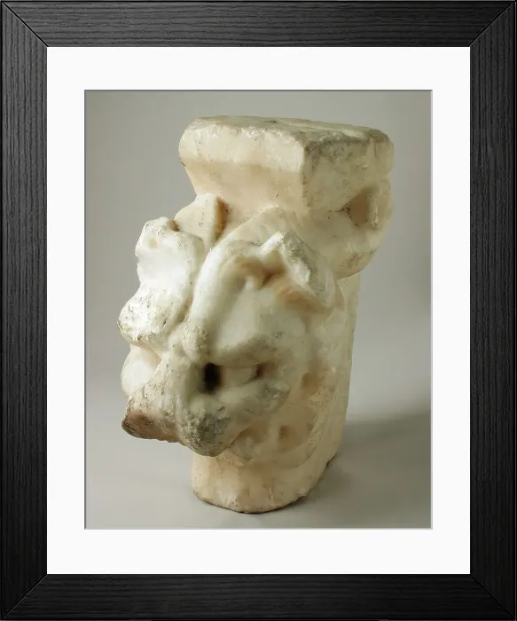 Framed Print : Horned Lion's Head, c.150 B.C.-A.D. 225 or later. Creator: Unknown Framed Print : Horned Lion's Head, c.150 B.C.-A.D. 225 or later. Creator: Unknown