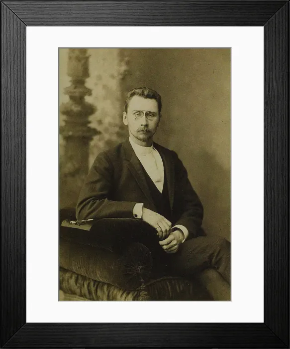 Framed Print : Portrait of Alexey Alexandrovich Bakhrushin (1865-1929), c. 1900. Creator: Photo studio Franz Opitz, Moscow Framed Print : Portrait of Alexey Alexandrovich Bakhrushin (1865-1929), c. 1900. Creator: Photo studio Franz Opitz, Moscow