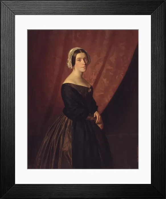 Framed Print : Thora Hunæus, née Garbrecht, the artist's wife, 1848. Creator: Andreas Herman Hunaeus Framed Print : Thora Hunæus, née Garbrecht, the artist's wife, 1848. Creator: Andreas Herman Hunaeus