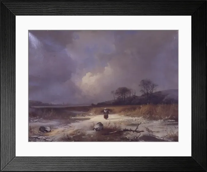 Framed Print : Winter landscape, 1848. Creator: Frederik Rohde Framed Print : Winter landscape, 1848. Creator: Frederik Rohde