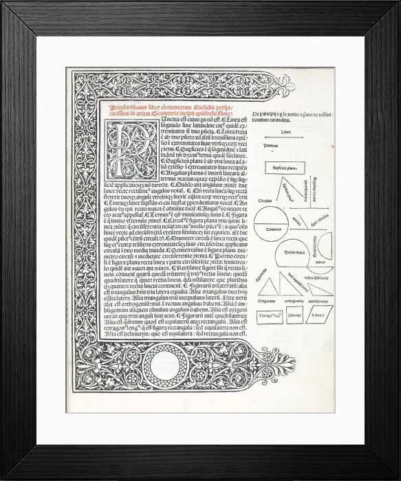 Framed Print : Elementa geometriae, 1482. Creator: Unknown Framed Print : Elementa geometriae, 1482. Creator: Unknown