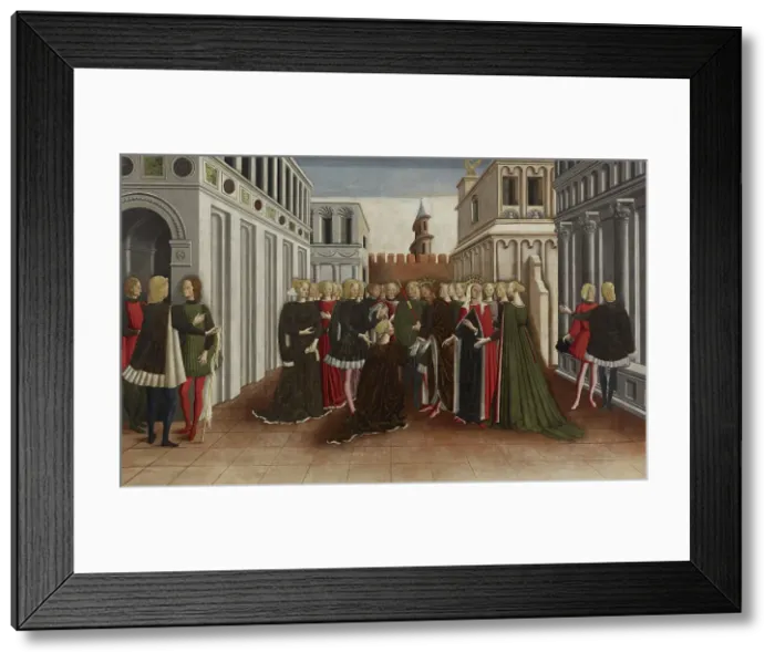 Framed Print : The Reception of Helen at Troy, c1468. Creator: Dario di Giovanni Framed Print : The Reception of Helen at Troy, c1468. Creator: Dario di Giovanni