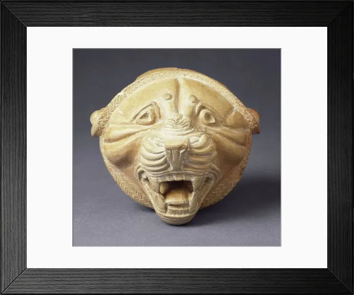 Framed Print : Fragment of a Lion Head, Achaemenid period (550-330 BC). Creator: Unknown Framed Print : Fragment of a Lion Head, Achaemenid period (550-330 BC). Creator: Unknown