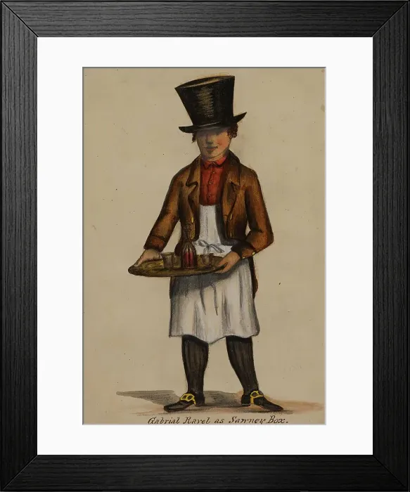 Framed Print : Gabriel Ravel as Sawney Box, 1855-1859. Creator: Alfred Jacob Miller Framed Print : Gabriel Ravel as Sawney Box, 1855-1859. Creator: Alfred Jacob Miller