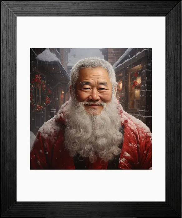 Framed Print : AI Image - Illustration of an East Asian Father Christmas, 2023. Creator: Heritage Images Framed Print : AI Image - Illustration of an East Asian Father Christmas, 2023. Creator: Heritage Images