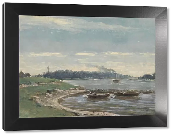 Dutch river view, 1847-1893. Creator: Pieter Louis Hoedt