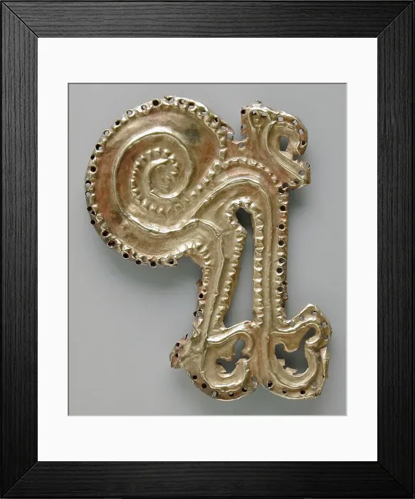 Framed Print : Gold Ornament with Embossed Decoration, 700 B.C.-A.D. 200. Creator: Unknown Framed Print : Gold Ornament with Embossed Decoration, 700 B.C.-A.D. 200. Creator: Unknown