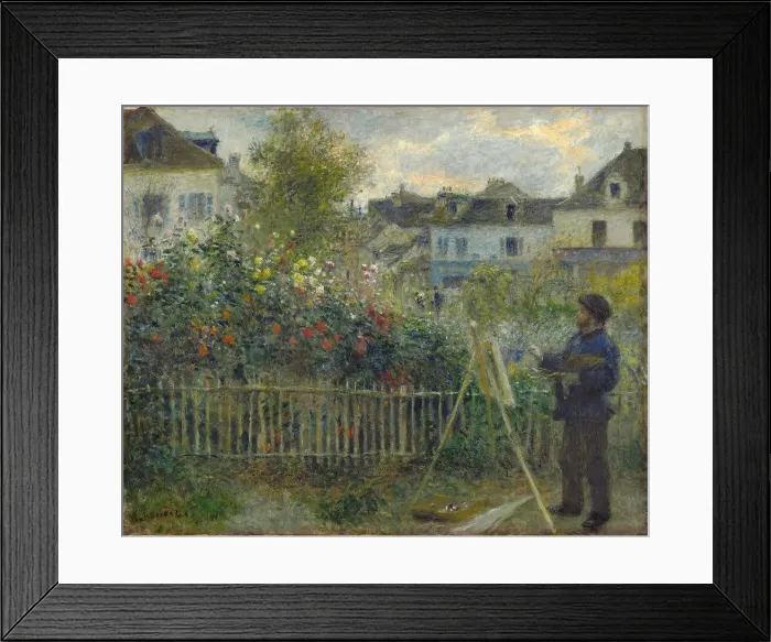 Framed Print : Claude Monet Painting in His Garden at Argenteuil, 1873. Creator: Renoir, Pierre Auguste (1841-1919) Framed Print : Claude Monet Painting in His Garden at Argenteuil, 1873. Creator: Renoir, Pierre Auguste (1841-1919)